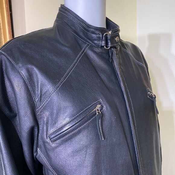 Bod & Christensen Leather Moto Jacket - Picture 10 of 16